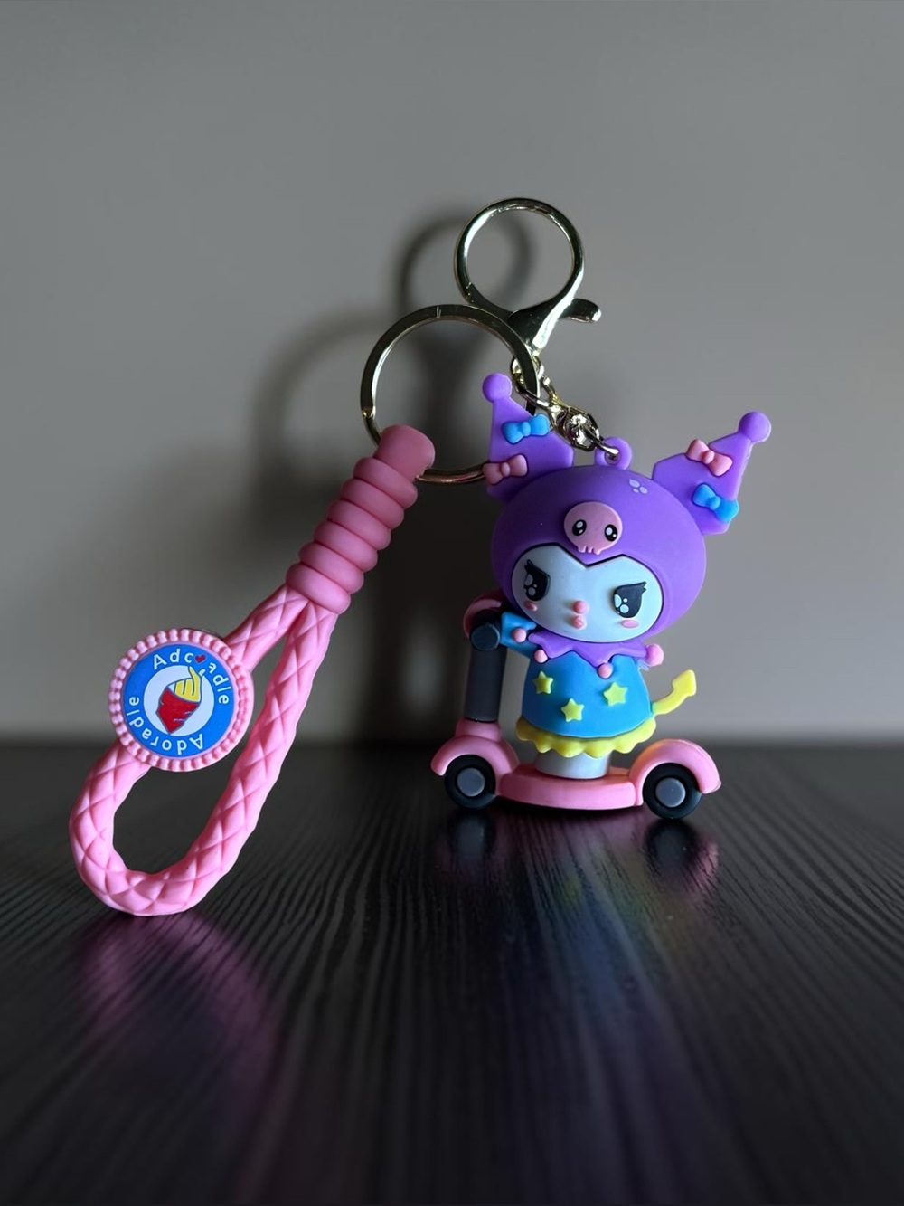 Kuromi Scooter Keychain